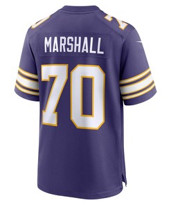Jim Marshall 70 Minnesota Vikings Classic Retired Men Jersey - Purple