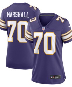 Jim Marshall 70 Minnesota Vikings Women's Classic Retired Jersey - Purple