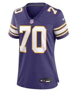 Jim Marshall 70 Minnesota Vikings Women's Classic Retired Jersey - Purple