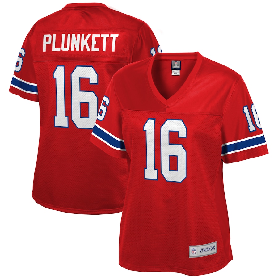 Jim Plunkett New England Patriots Nfl Pro Line Womens Retired Player Jersey - Red