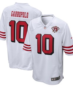Jimmy Garoppolo San Francisco 49ers 75th Anniversary 2nd Alternate Game Jersey White Nfl