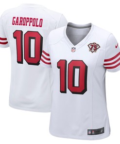 Jimmy Garoppolo San Francisco 49ers Womens 75th Anniversary 2nd Alternate Game Jersey - White Nfl