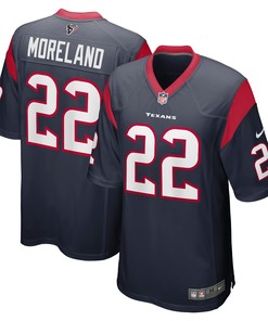 Jimmy Moreland Houston Texans Game Jersey - Navy Nfl