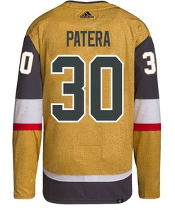 Jiri Patera 30 Vegas Golden Knights Stanley Cup 2023 Champions Patch Home Breakaway Men Jersey - Gold