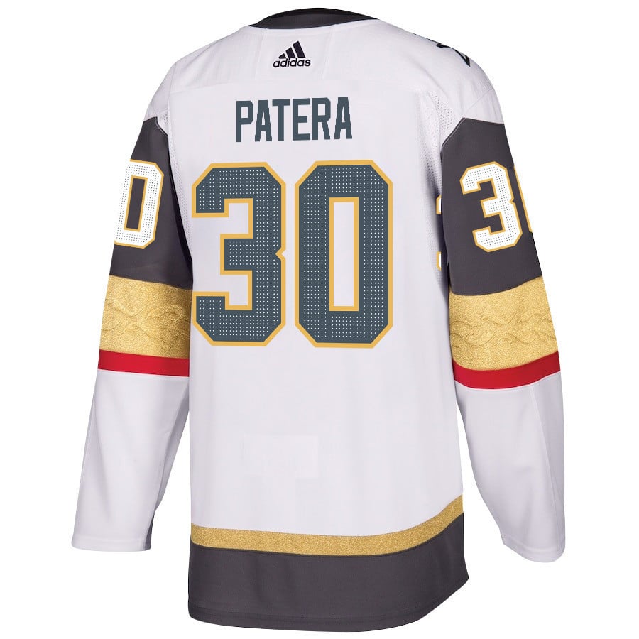 Jiri Patera 30 Vegas Golden Knights Stanley Cup 2023 Final Patch Away Breakaway Men Jersey - White