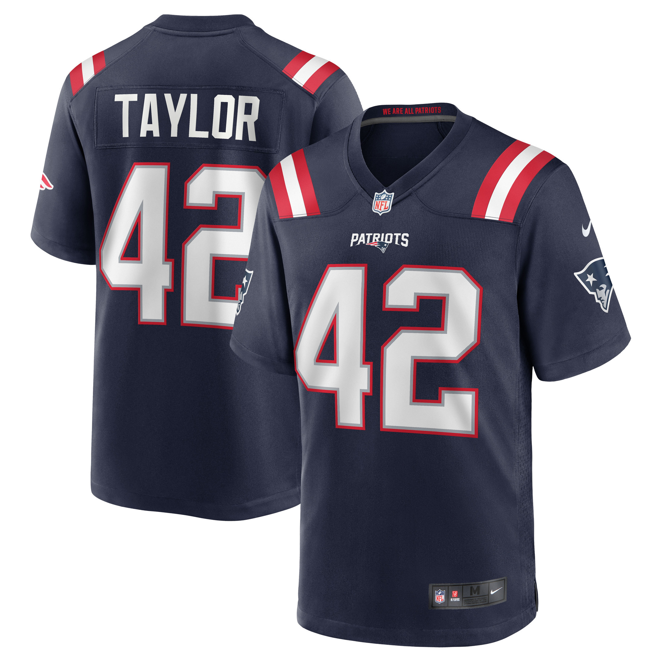 J.j. Taylor New England Patriots Team Game Jersey - Navy Nfl