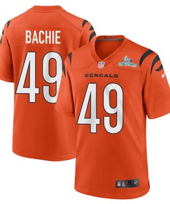 Joe Bachie 49 Cincinnati Bengals Super Bowl LVII Champions Men Alternate Game Jersey - Orange