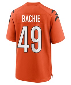 Joe Bachie 49 Cincinnati Bengals Super Bowl LVII Champions Men Alternate Game Jersey - Orange