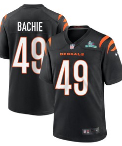 Joe Bachie 49 Cincinnati Bengals Super Bowl LVII Champions Men Game Jersey - Black