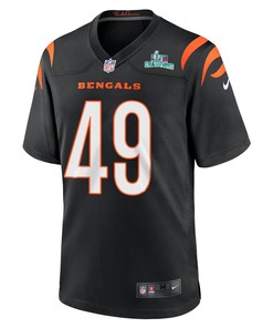 Joe Bachie 49 Cincinnati Bengals Super Bowl LVII Champions Men Game Jersey - Black