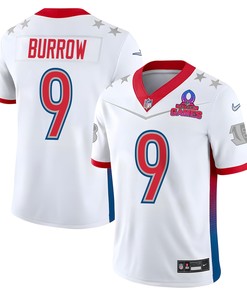 Joe Burrow 9 Bengals Pro Bowl 2023 Patch Men Jersey - White