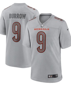 Joe Burrow 9 Cincinnati Bengals Atmosphere Fashion Game Jersey - Gray