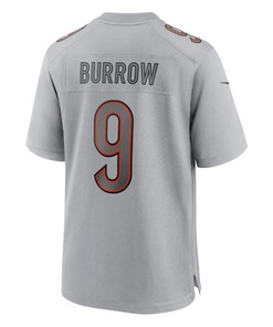 Joe Burrow 9 Cincinnati Bengals Atmosphere Fashion Game Jersey - Gray