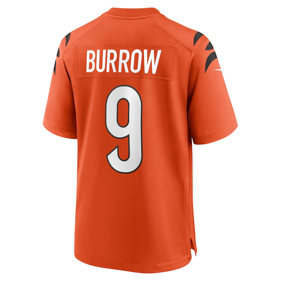 Joe Burrow 9 Cincinnati Bengals Game Jersey - Orange