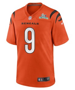 Joe Burrow 9 Cincinnati Bengals Super Bowl LVII Champions Men Alternate Game Jersey - Orange
