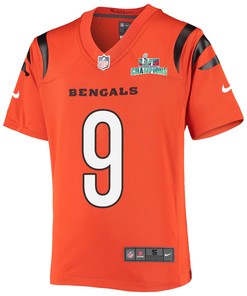 Joe Burrow 9 Cincinnati Bengals Super Bowl LVII Champions Youth Alternate Game Jersey - Black