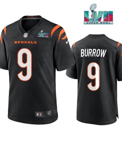 Joe Burrow 9 Cincinnati Bengals Super Bowl LVII Men Game Jersey