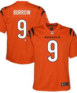 Joe Burrow Cincinnati Bengals Alternate Game Jersey - Orange Nfl