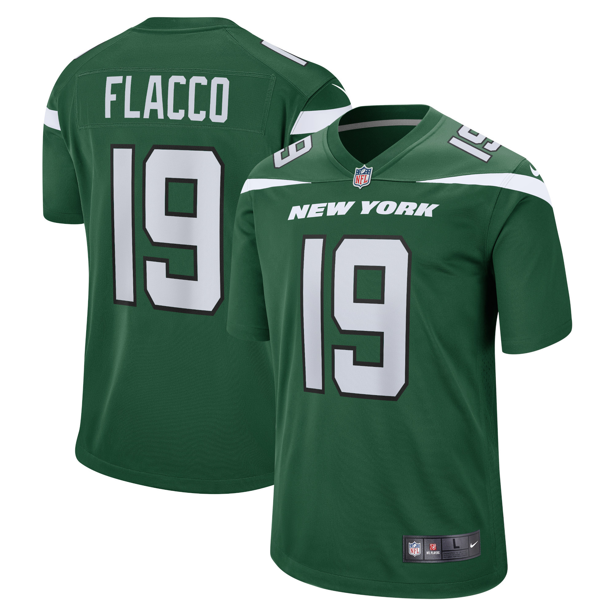 Joe Flacco New York Jets Player Game Jersey - Gotham Green Nfl