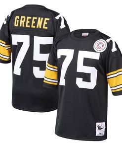 Joe Greene Pittsburgh Steelers Mitchell & Ness 1975 Authentic Throwback Retired Player Jersey - Black Nfl