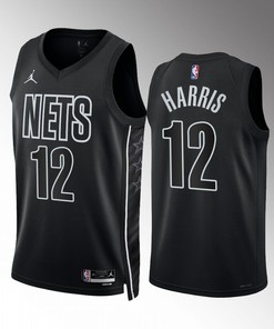 Joe Harris 12 2022-23 Brooklyn Nets Black Statement Edition Men Jersey Swingman