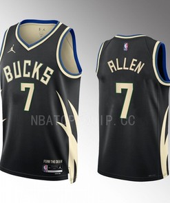 Joe Ingles 7 2022-23 Milwaukee Bucks Black Statement Edition Jersey Swingman