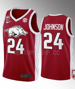 Joe Johnson 24 Arkansas Razorbacks Red Jersey 100 Season College Basketball