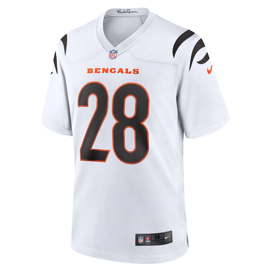 Joe Mixon 28 Cincinnati Bengals Away Game Player Jersey - White