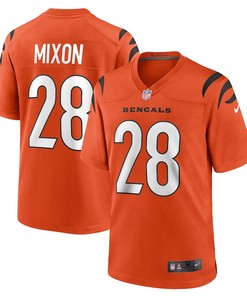 Joe Mixon 28 Cincinnati Bengals Game Jersey - Orange