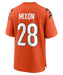 Joe Mixon 28 Cincinnati Bengals Game Jersey - Orange