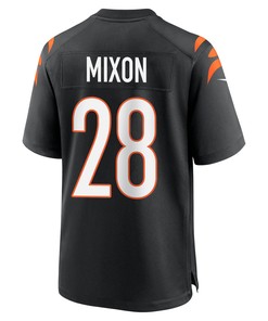 Joe Mixon 28 Cincinnati Bengals Super Bowl LVII Champions Men Game Jersey - Black