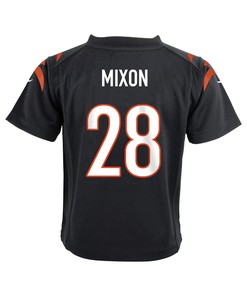 Joe Mixon 28 Cincinnati Bengals Super Bowl LVII Champions Youth Game Jersey - Black