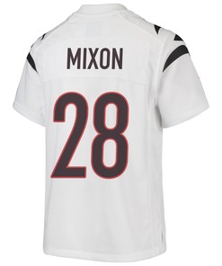 Joe Mixon 28 Cincinnati Bengals Super Bowl LVII Champions Youth Game Jersey - White