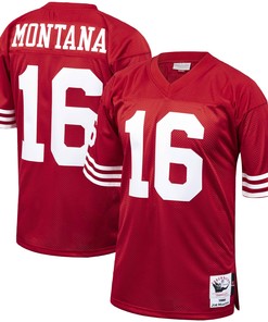 Joe Montana San Francisco 49ers Mitchell & Ness 1989 Authentic Throwback Retired Player Jersey - Scarlet Nfl