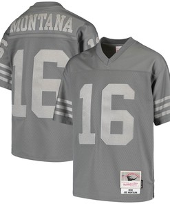 Joe Montana San Francisco 49ers Mitchell & Ness 1990 Retired Player Metal Replica Jersey - Charcoal Nfl