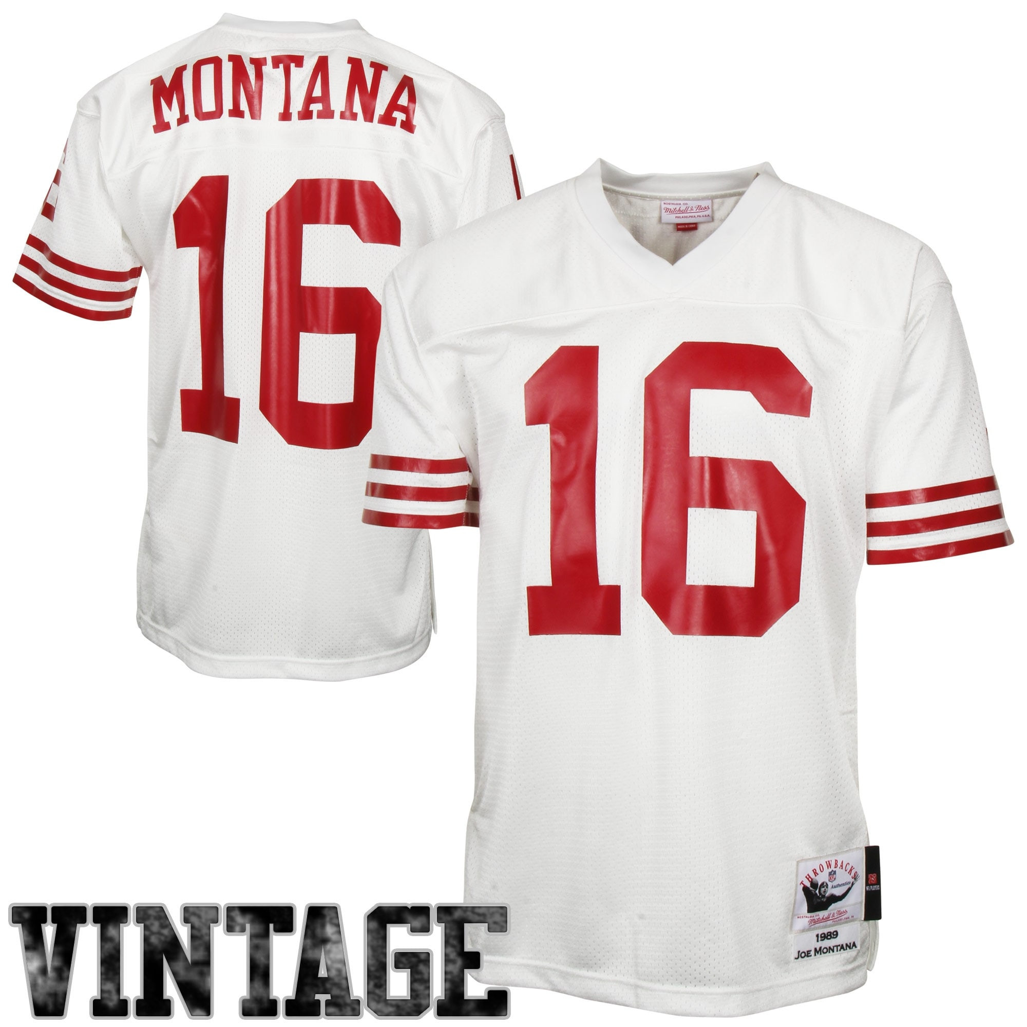 Maillot NFL Joe Montana 1989 – San Francisco 49ers – Mitchell & Ness Throwback – Taille 48