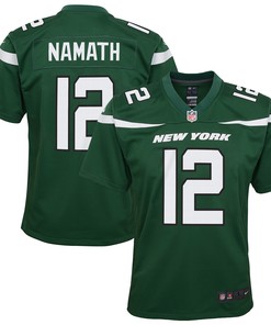 Joe Namath New York Jets Game Jersey - Gotham Green Nfl