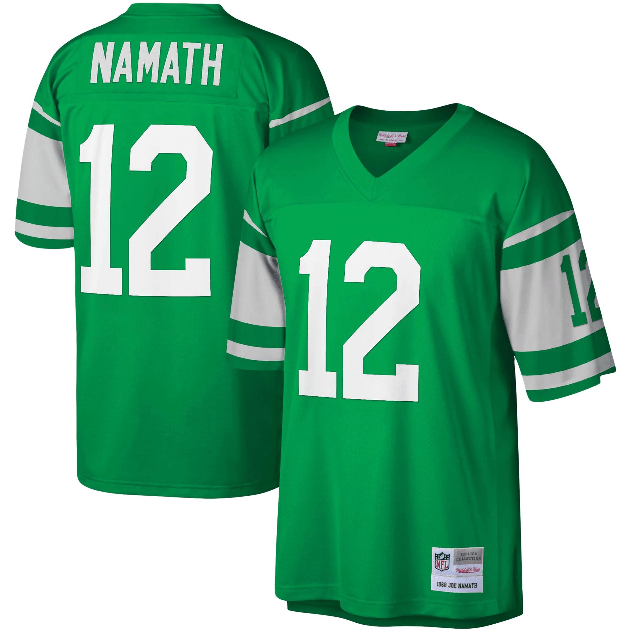 Joe Namath New York Jets Mitchell & Ness Legacy Jersey - Kelly Green Jersey