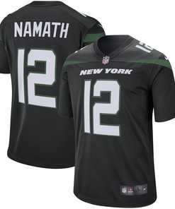 Joe Namath New York Jets Nike Retired Player Game Jersey - Stealth Black