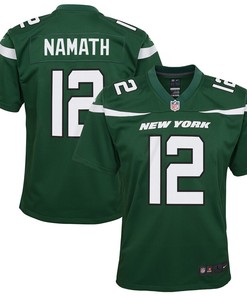 Joe Namath New York Jets Nike Youth Game Jersey - Gotham Green