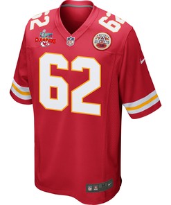 Joe Thuney 62 Kansas City Chiefs Super Bowl LVII Champions 3 Stars Men Game Jersey - Red