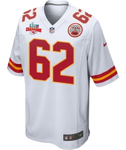 Joe Thuney 62 Kansas City Chiefs Super Bowl LVII Champions 3 Stars Men Game Jersey - White