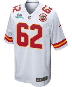 Joe Thuney 62 Kansas City Chiefs Super Bowl LVII Champions Men Game Jersey - White