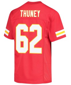 Joe Thuney 62 Kansas City Chiefs Super Bowl LVII Champions Youth Game Jersey - Red