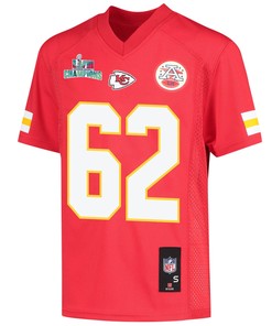 Joe Thuney 62 Kansas City Chiefs Super Bowl LVII Champions Youth Game Jersey - Red