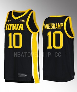 Joe Wieskamp 10 Iowa Hawkeyes Uniform Jersey College Basketball Black