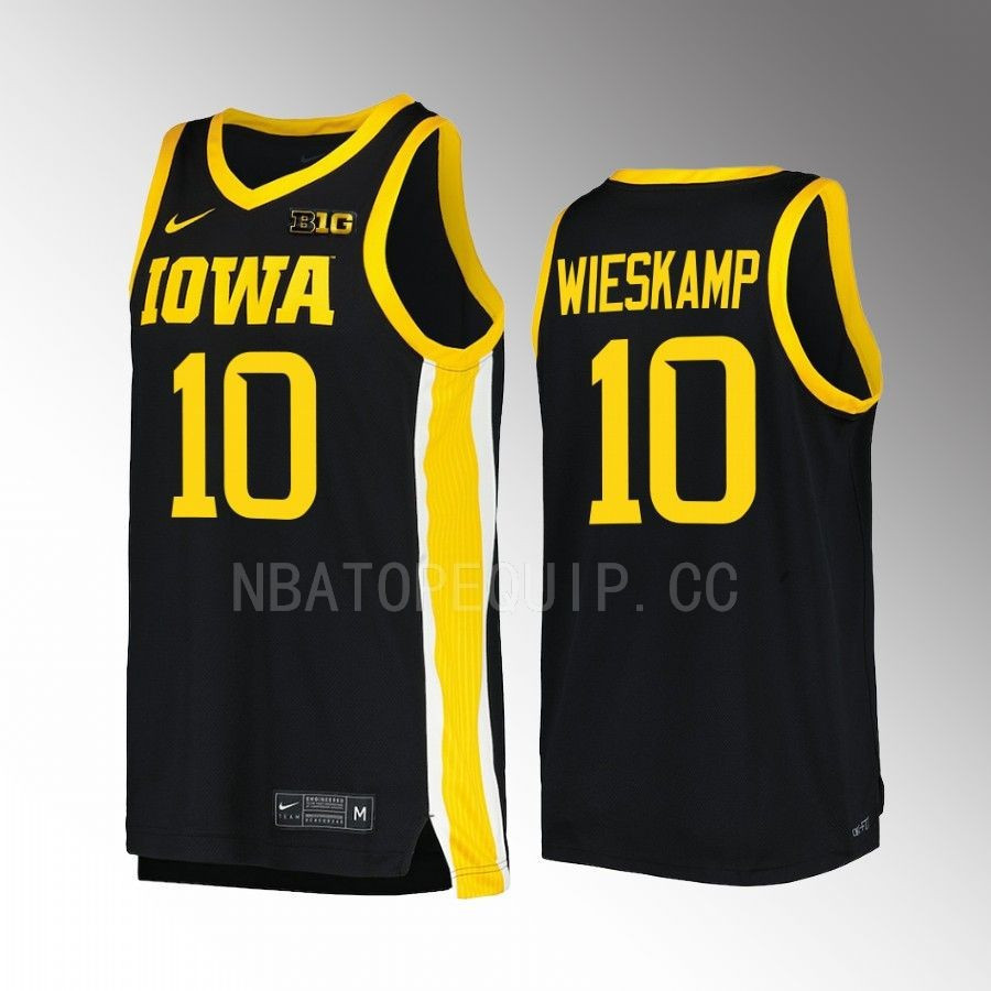 Joe Wieskamp 10 Iowa Hawkeyes Uniform Jersey College Basketball Black