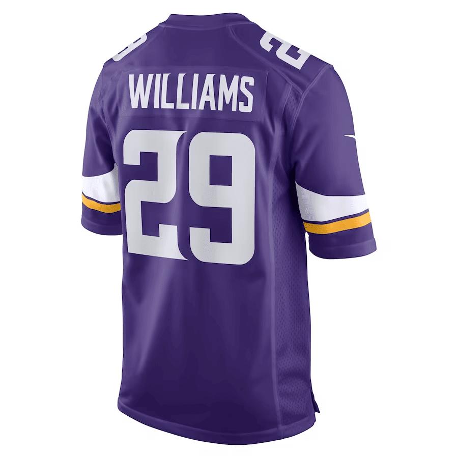 Joejuan Williams 29 Minnesota Vikings Men Game Jersey - Purple