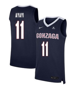 Joel Ayayi 11 Gonzaga Bulldogs Elite Basketball Men Jersey - Navy