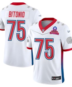 Joel Bitonio 75 Cleveland Browns Pro Bowl 2023 Patch Men Jersey - White